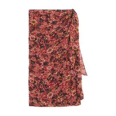 Ba&sh Galia Jupe Side Tie Skirt In Bordeaux | ModeSens
