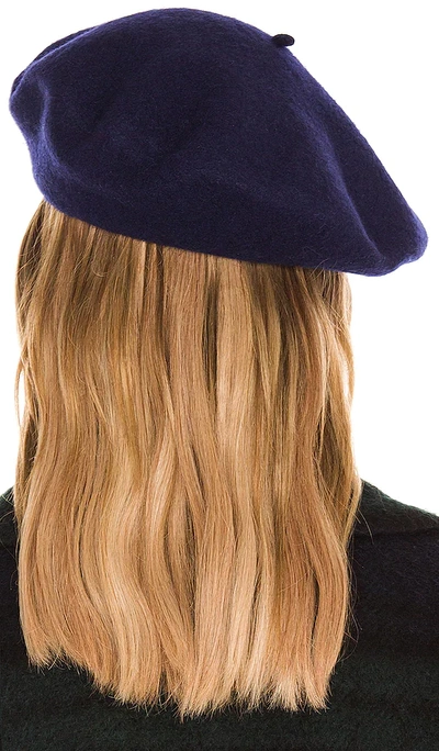 Shop Hat Attack Classic Wool Beret In 네이비