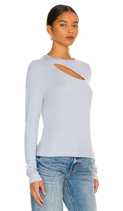 Lamade Verge Peek A Boo Long Sleeve Top In Quarry