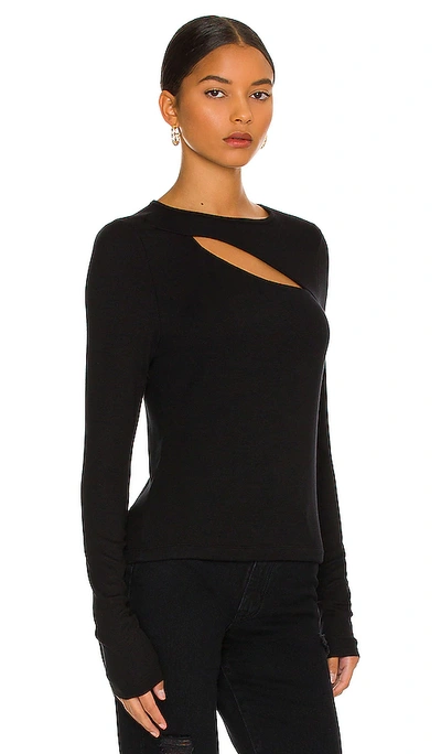 Lamade Verge Peek A Boo Long Sleeve Top In 블랙