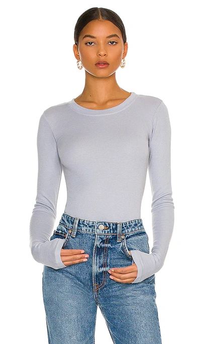 Lamade Long Sleeve Crew Neck Top In Quarry