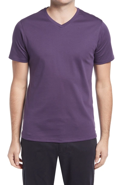 Shop Robert Barakett Georgia Regular Fit V-neck T-shirt In Imperial Purple