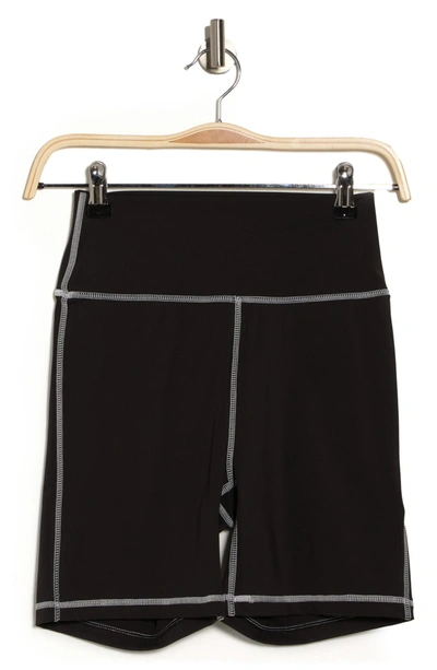 Shop Weworewhat Corset Seamed Biker Shorts In Black