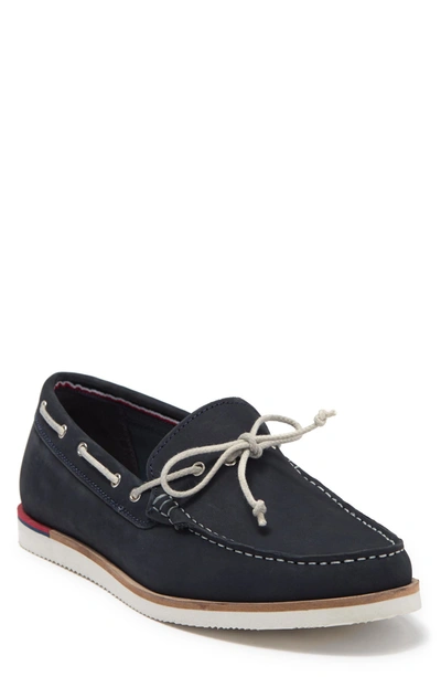 Shop Modern Fiction Tahoma Boat Shoe In Navy Suede