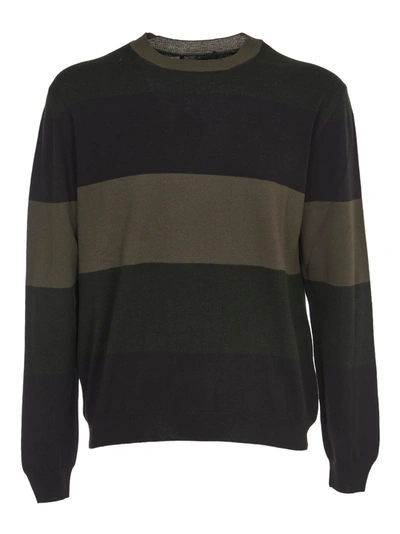 Shop Fabrizio Del Carlo Green Stripes Sweater