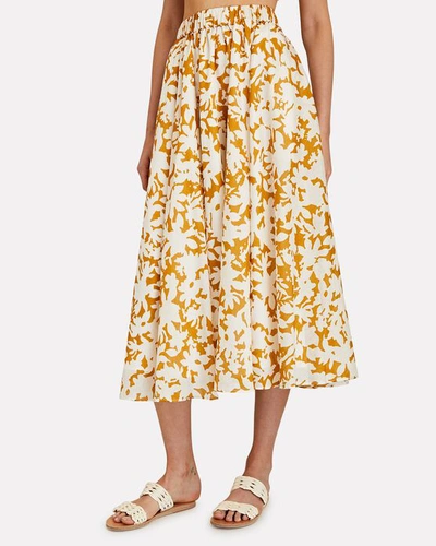 Shop Acler Landon Abstract Midi Skirt In Multi
