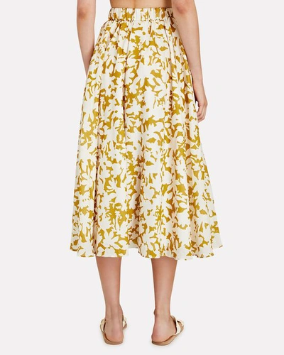 Shop Acler Landon Abstract Midi Skirt In Multi