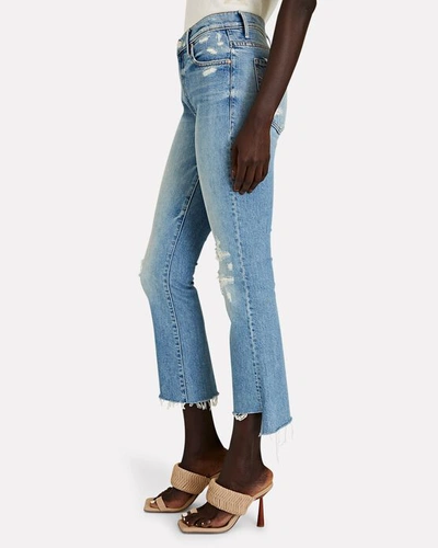 Shop Mother The Insider Crop Step Fray Jeans In Holy Melancholy