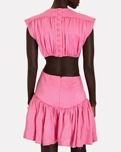 Shop Aje Le Mempris Cut-out Mini Dress In Pink