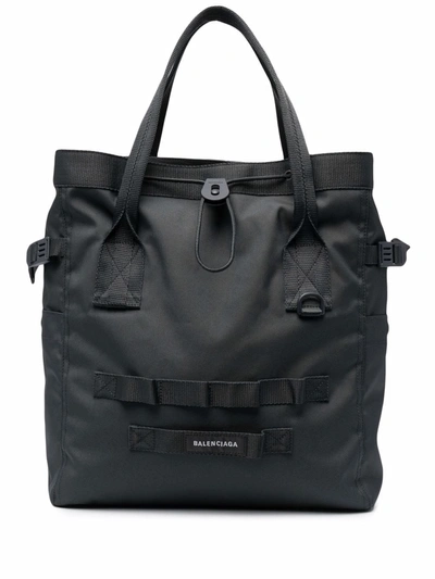 Balenciaga Army Top Handle Small Tote Bag In Grey