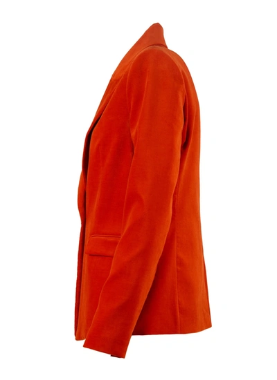 Shop Patrizia Pepe Women's Orange Other Materials Jacket