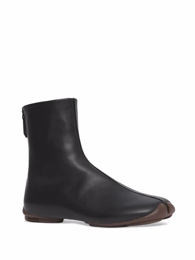Shop Burberry Men's Black Leather Ankle Boots