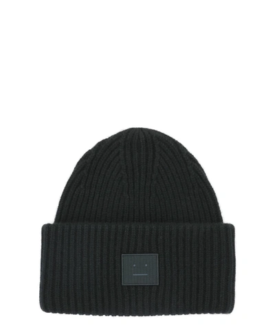 Shop Acne Studios Men's Black Wool Hat