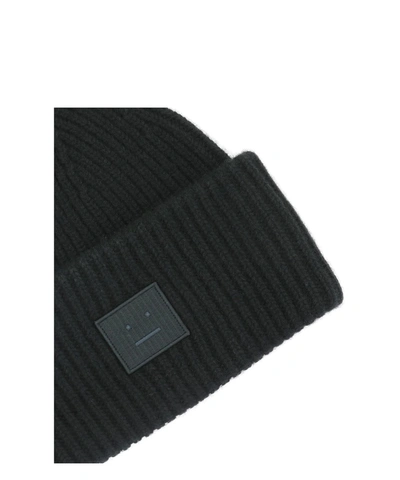 Shop Acne Studios Men's Black Wool Hat