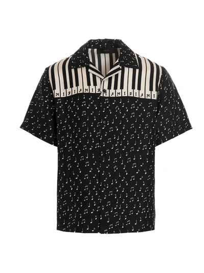 Shop Amiri Men's Black Silk Shirt