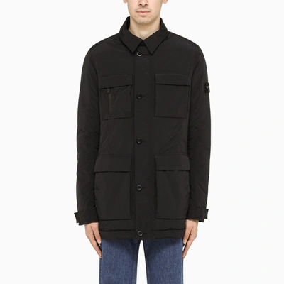 Shop Tatras Black Nylon Down Jacket