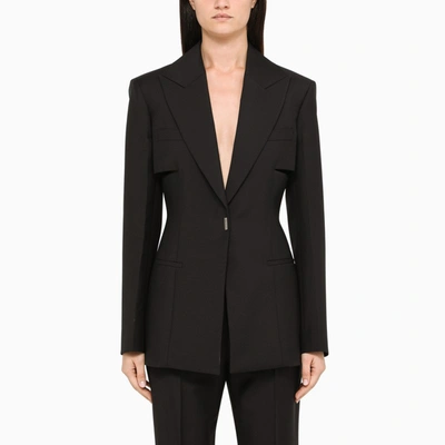 Shop Givenchy Black Single-breasted Blazer