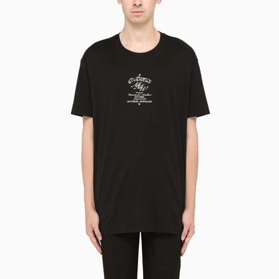 Shop Givenchy Black Crewneck T-shirt With Print