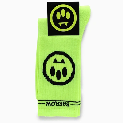 Shop Barrow Yellow Fluo Smiley Socks