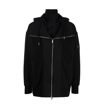 Shop Givenchy Layered Bi-fabric Jacket In Black