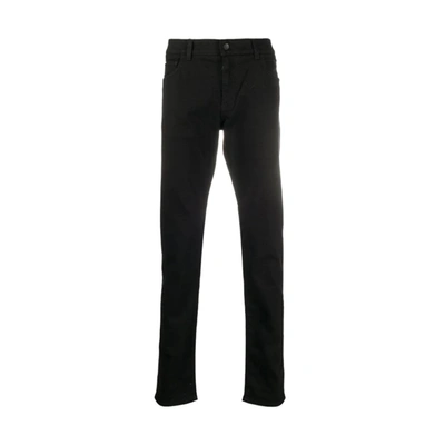 Shop Dolce & Gabbana Logo-patch Straight-leg Jeans In Black