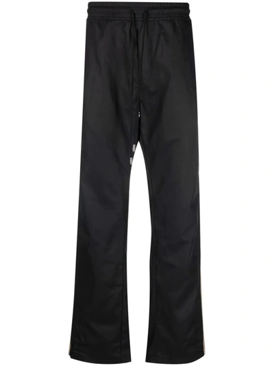 Shop Just Don Side Stripe Track Trousers In Black