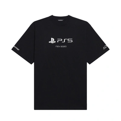 Shop Balenciaga Playstationâ ¢ Boxy T-shirt In Black