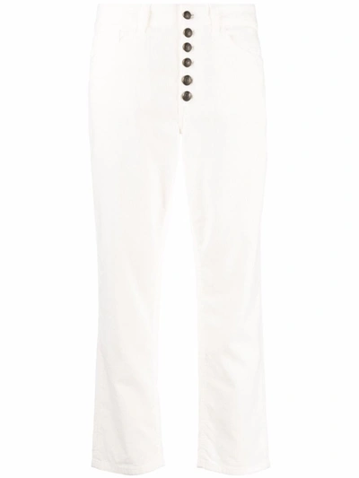Shop Dondup Gh-waisted Cropped Jeans In White