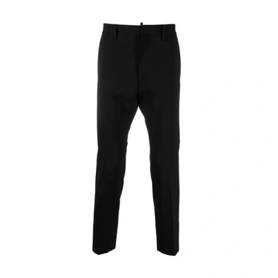 Shop Dsquared2 Dan Stretch-fit Wool Trousers In Black