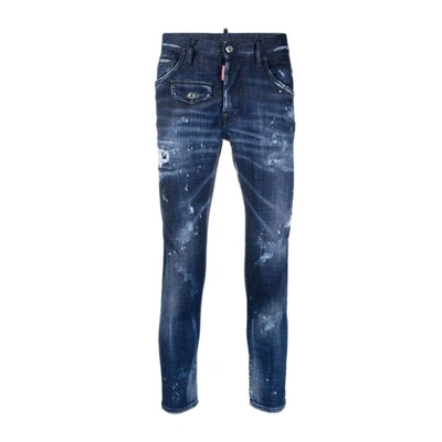 Shop Dsquared2 Skater Slim-fit Distressed Jeans In Blue