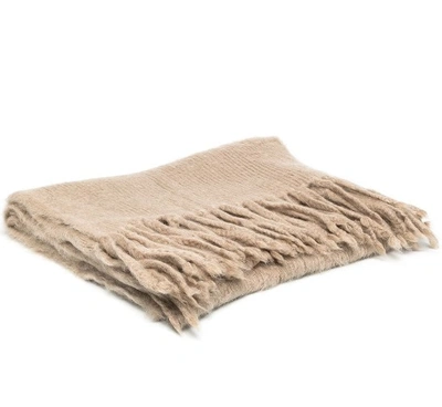 Shop Off-white Beigelogo Patch Blanket In Neutrals