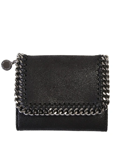 Shop Stella Mccartney Falabella Chain Insert Wallet In Black