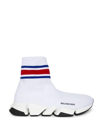 Shop Balenciaga Speed 2.0 Recycled Knit Sneaker In White