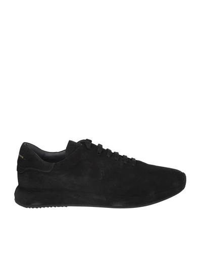 Shop Officine Creative Suede Sneakers In Black