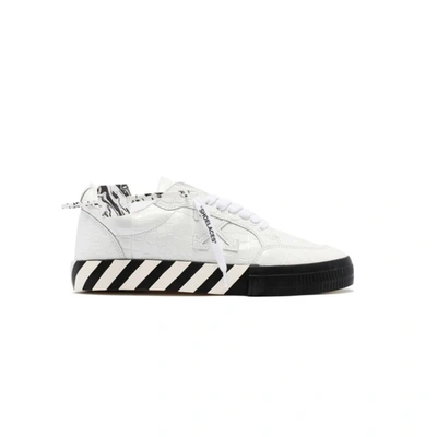 Shop Off-white Low Vulcanized Croc Sneakers In White