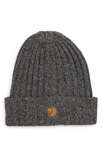 Shop Fjall Raven Byron Beanie In Dark Grey-grey