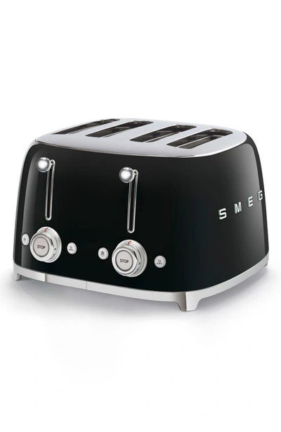 Shop Smeg '50s Retro Style 4-slice Toaster In Black