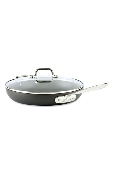 Shop All-clad Ha1 12-inch Fry Pan With Lid In Black