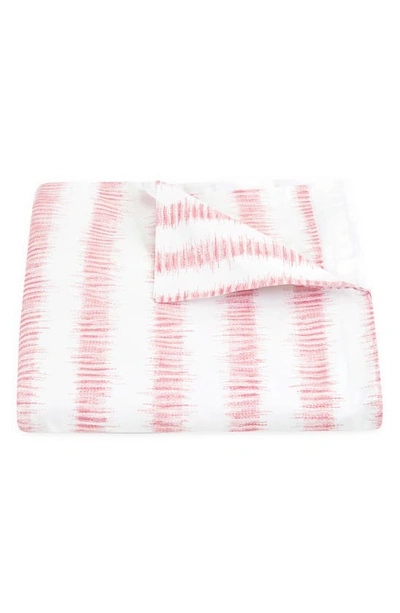 Matouk Attleboro Stripe Print Duvet Cover In Pink Coral