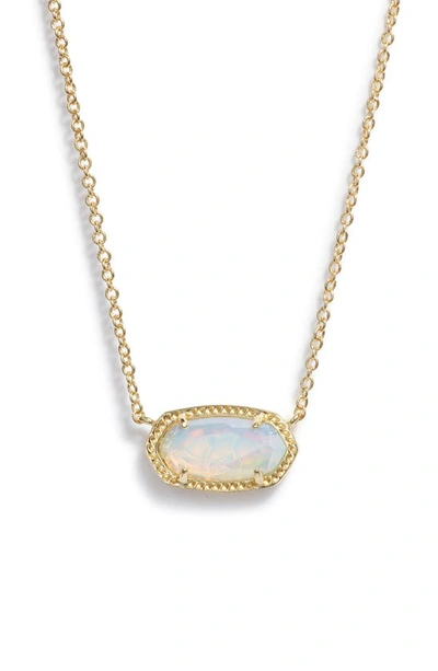Shop Kendra Scott Elisa Pendant Necklace In Iridescent Opalite