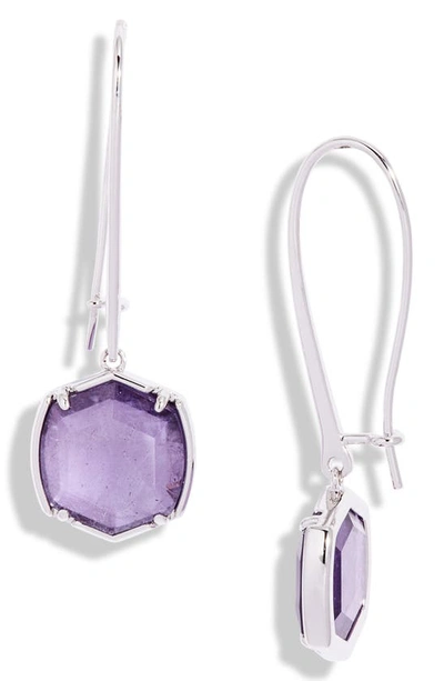 Shop Kendra Scott Davis Drop Earrings In Purple Mica