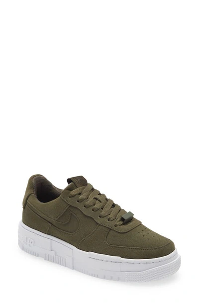 Shop Nike Air Force 1 Pixel Sneaker In Cargo Khaki/ Black/ White