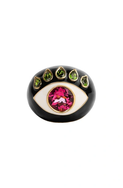 Shop Nevernot Eye Dome Ring In Pink