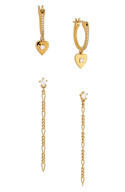 Shop Ajoa Slaybelles Set Of 2 Earrings In Gold