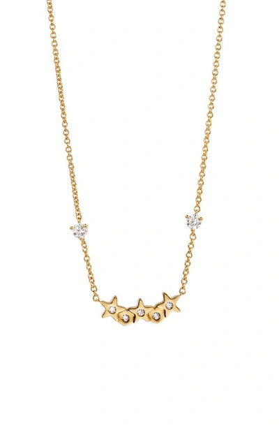 Shop Ajoa Cheeky Star Bar Necklace In Gold