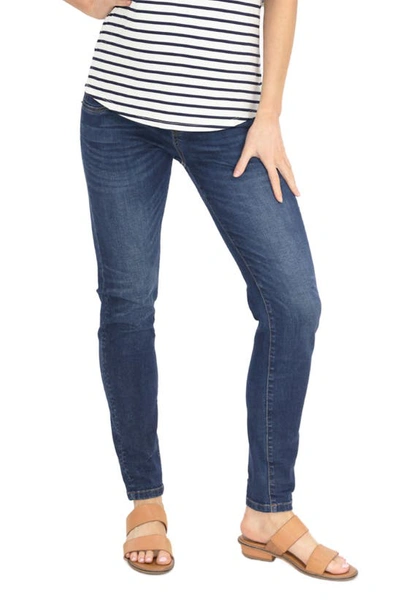 Angel Maternity Straight Leg Maternity Jeans In Dark Blue