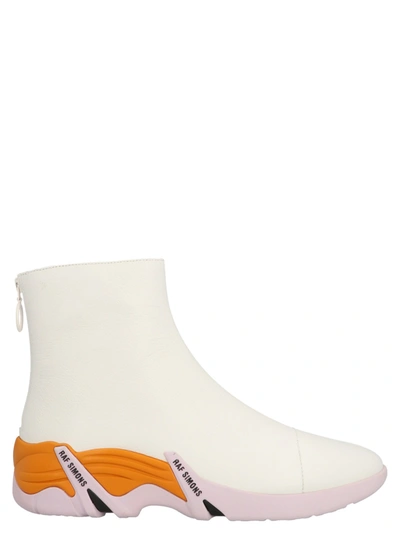 Shop Raf Simons Cyclon Zipped Ankle Boots In White