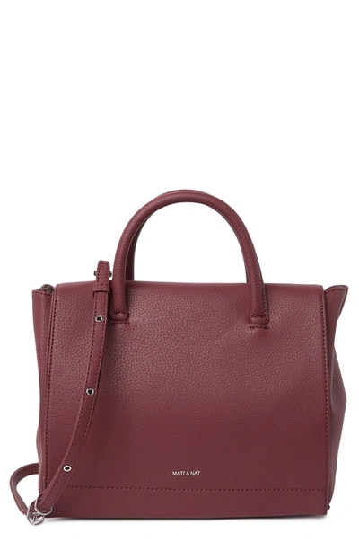 Shop Matt And Nat Purity Satchel Bag In Beet