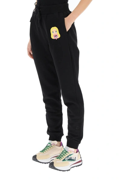 Shop Chiara Ferragni Eyelike Mascot Sweatpants In Black