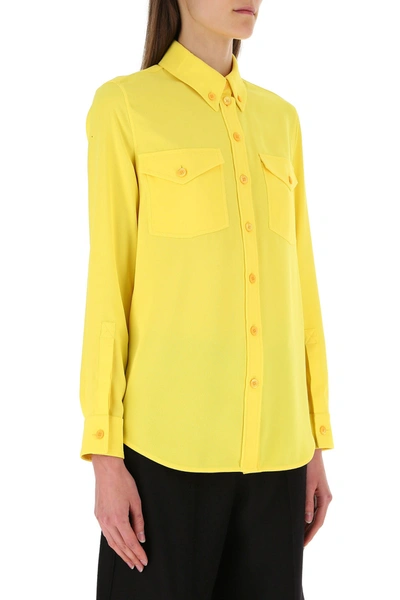 Shop Burberry Yellow Polyester Shirt  Yellow  Donna 6